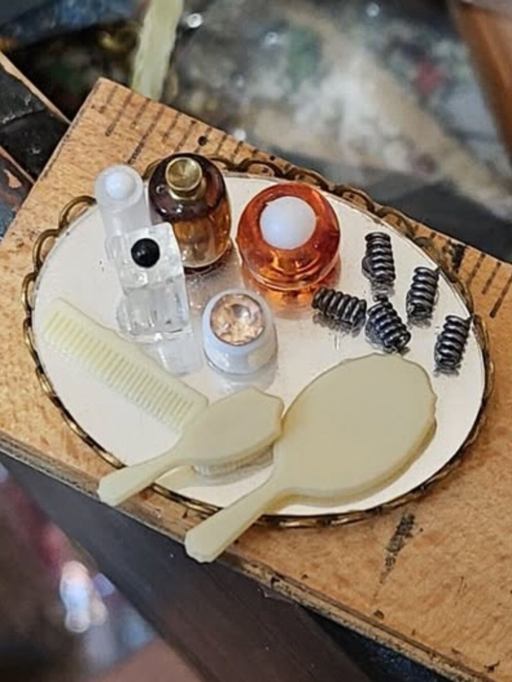 Dollhouse Miniature Vanity Tray 1:12 Scale - Picture 2 of 2
